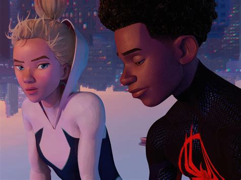 Miles Morales and Gwen Stacy (Ksen) [Marvel Comics] .